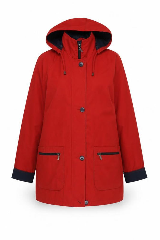 Womens UK Size L Klass Collection Red Parka Coat