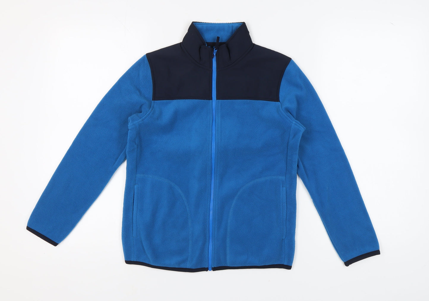 Uniqlo Boys Blue Full Zip Fleece Jacket, Size 11-12 Years