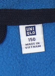Uniqlo Boys Blue Full Zip Fleece Jacket, Size 11-12 Years