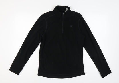 Decathlon Unisex Black Fleece Sweatshirt S 1/2 Zip