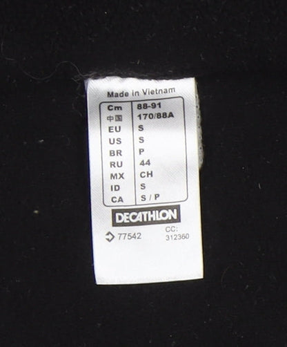 Decathlon Unisex Black Fleece Sweatshirt S 1/2 Zip