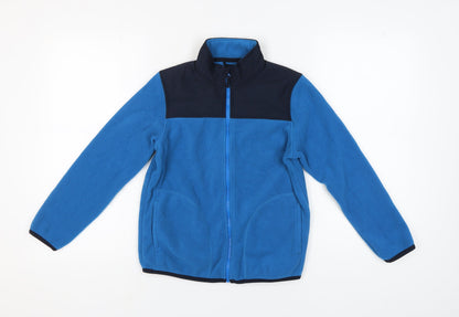 Uniqlo Boys Blue Fleece Jacket, Size 11 Years, Casual Autumn/Winter