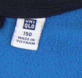 Uniqlo Boys Blue Fleece Jacket, Size 11 Years, Casual Autumn/Winter