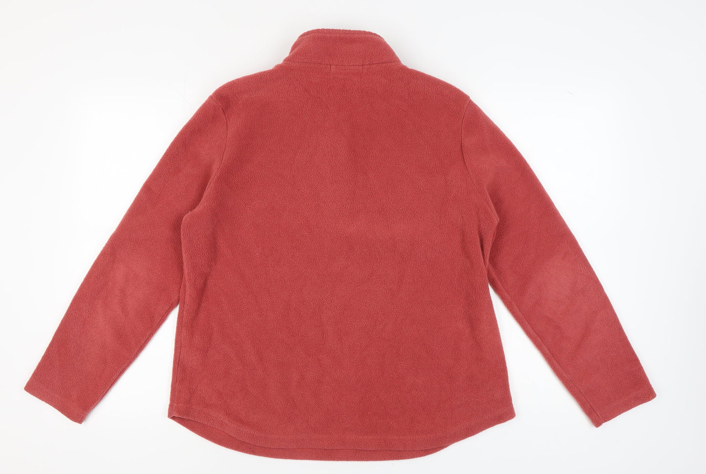 M&Co Women's Red Fleece Sweatshirt, L, High Neck