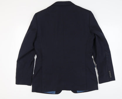 Mens UK Size 40 Marks and Spencer Regular Blue Suit Jacket