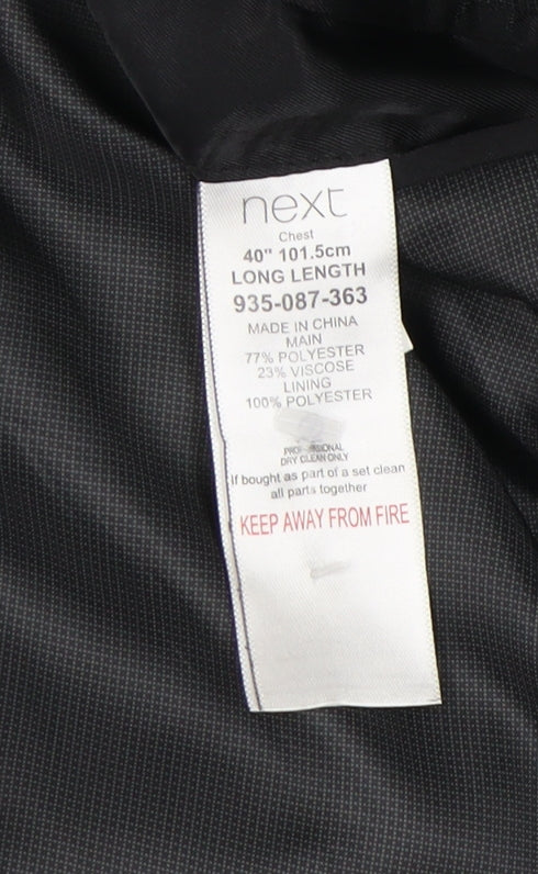 Mens UK Size 40 NEXT Regular Grey Suit Jacket