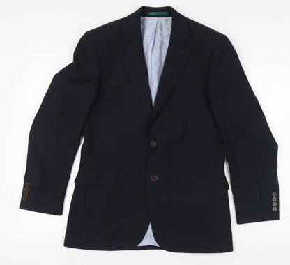 Mens UK Size 38 Racing Green Regular Blue Suit Jacket