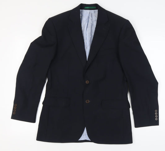 Mens UK Size 38 Racing Green Regular Blue Suit Jacket