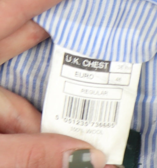 Mens UK Size 38 Racing Green Regular Blue Suit Jacket