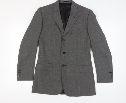Mens UK Size 38 Jaeger Regular Grey Suit Jacket