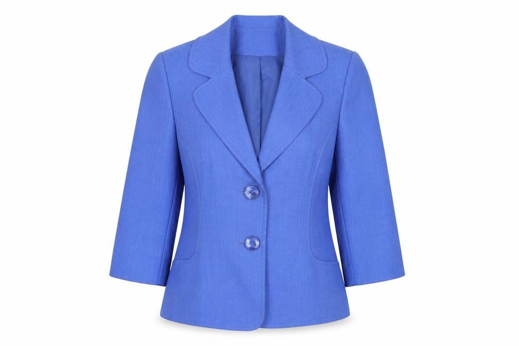 Womens UK Size 14 EWM Pure Classics Regular Blue Blazer