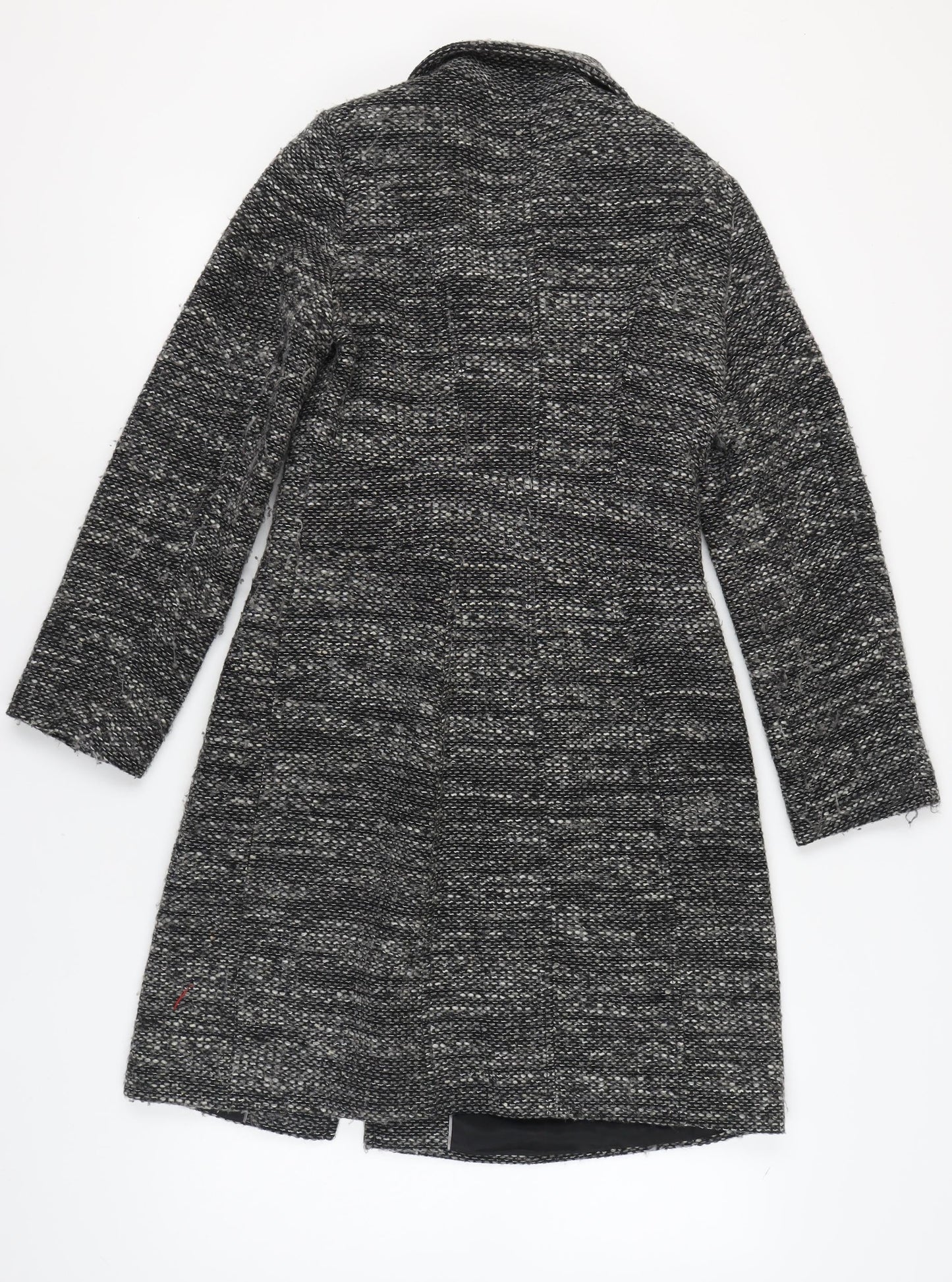 Laura Ashley Women's Grey Overcoat - Size 8 Classic Style