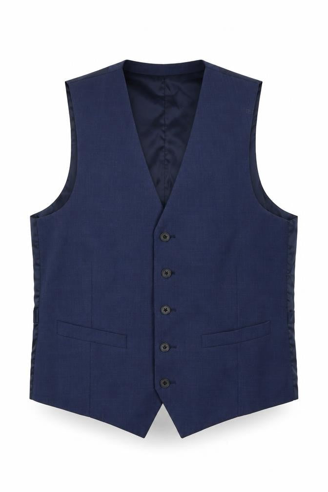 Mens UK Size 40 DKNY Regular Blue Suit Waistcoat
