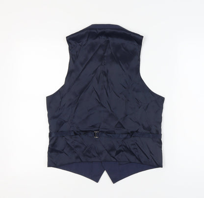 Mens UK Size 40 DKNY Regular Blue Suit Waistcoat