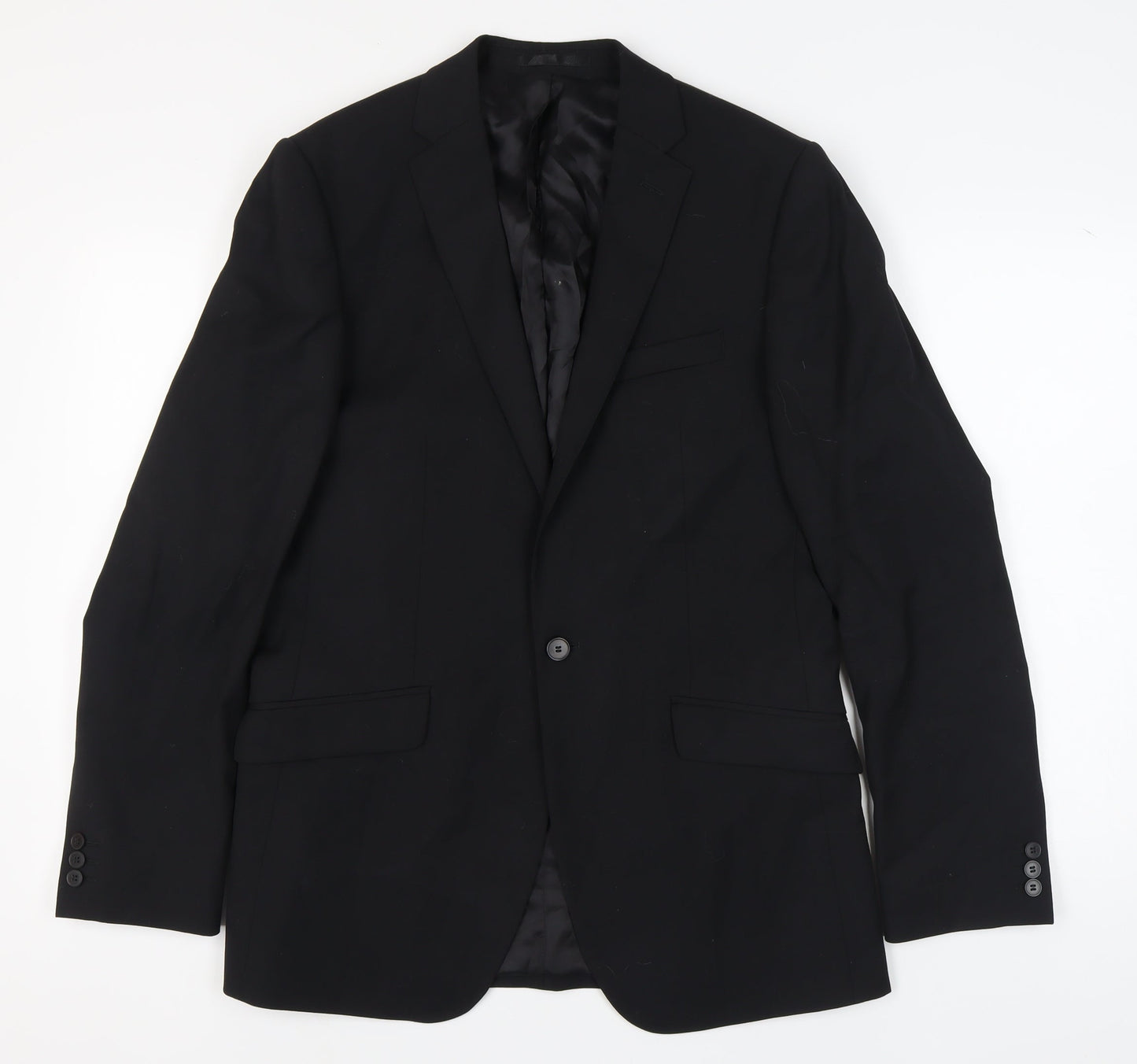 Mens UK Size 40 Jeff Banks Regular Black Suit Jacket