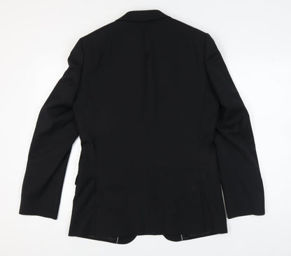 Mens UK Size 40 Jeff Banks Regular Black Suit Jacket