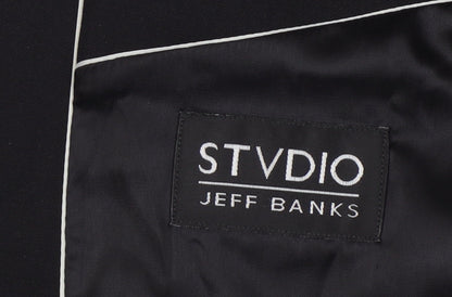 Mens UK Size 40 Jeff Banks Regular Black Suit Jacket