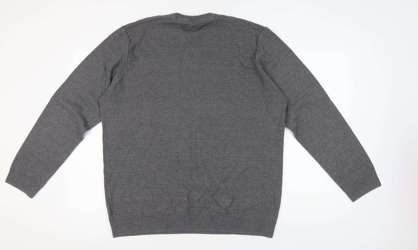 Marks and Spencer Men's Grey 2XL Pullover Jumper