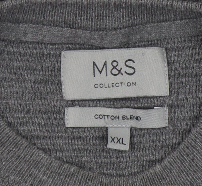 Marks and Spencer Men's Grey 2XL Pullover Jumper