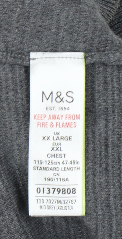 Marks and Spencer Men's Grey 2XL Pullover Jumper