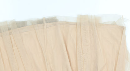 Maya Deluxe Women's Beige Long A-Line Sequin Dress