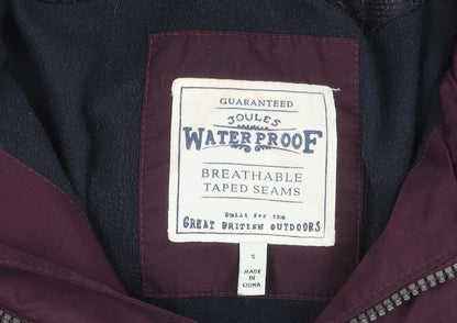 Womens UK Size S Joules Purple Rain Coat