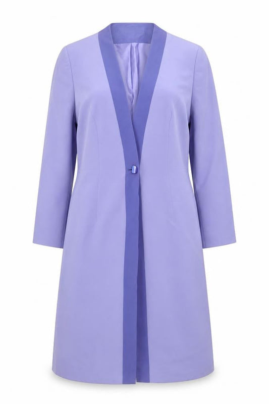 Womens UK Size 10 Jacques Vert Purple Overcoat