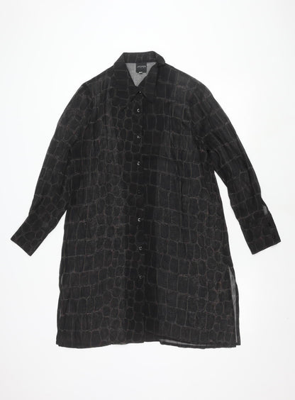 Jasper Conran Women's Black Button-Up Shirt S