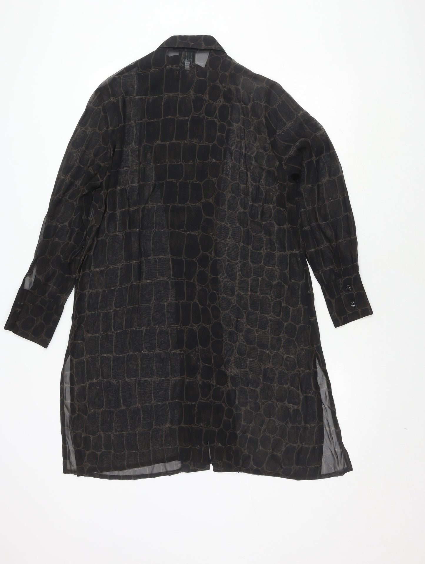 Jasper Conran Women's Black Button-Up Shirt S