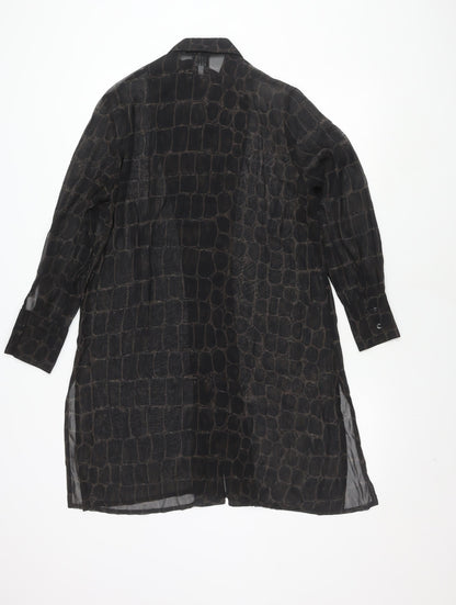 Jasper Conran Women's Black Button-Up Shirt S