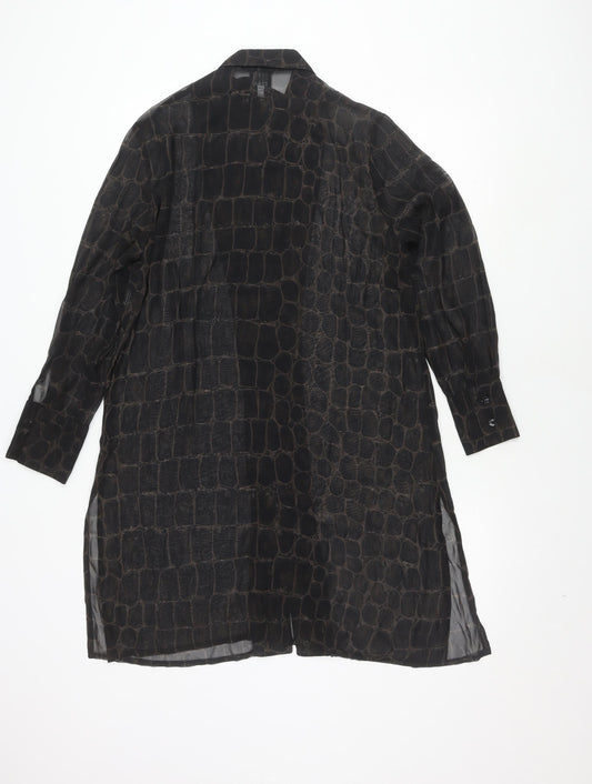 Jasper Conran Women's Black Button-Up Shirt S