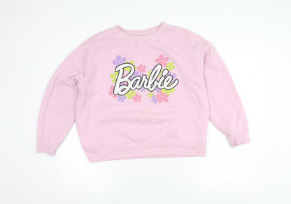 Barbie Women's PinkPullover Sweatshirt Size 12