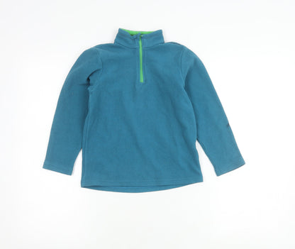 Decathlon Boys Blue Fleece 1/4 Zip Sweatshirt Size 6