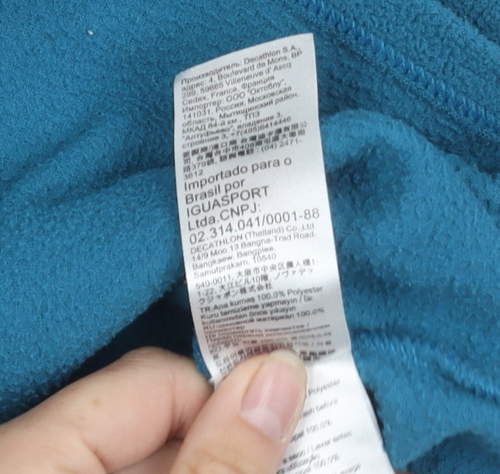 Decathlon Boys Blue Fleece 1/4 Zip Sweatshirt Size 6