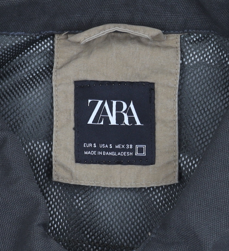 Zara Men's Beige Bomber Jacket S
