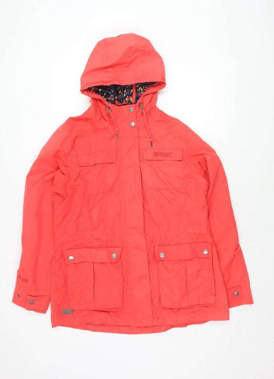 Regatta Women's Red Hooded Anorak Jacket Size 16