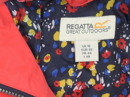 Regatta Women's Red Hooded Anorak Jacket Size 16