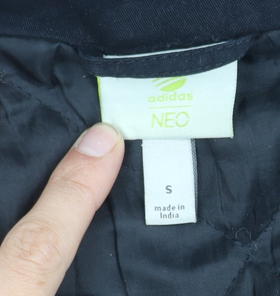 Womens UK Size S adidas Black Parka Coat