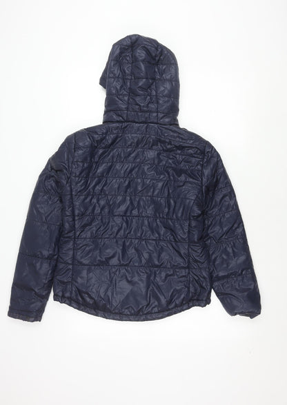 Womens UK Size XL Bershka Blue Puffer Jacket