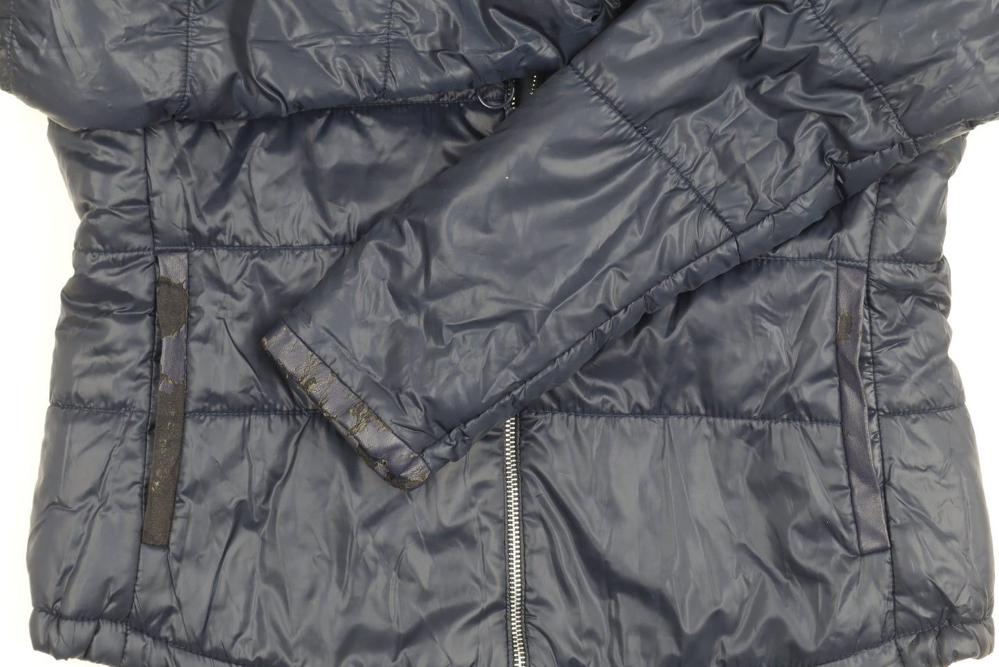 Womens UK Size XL Bershka Blue Puffer Jacket