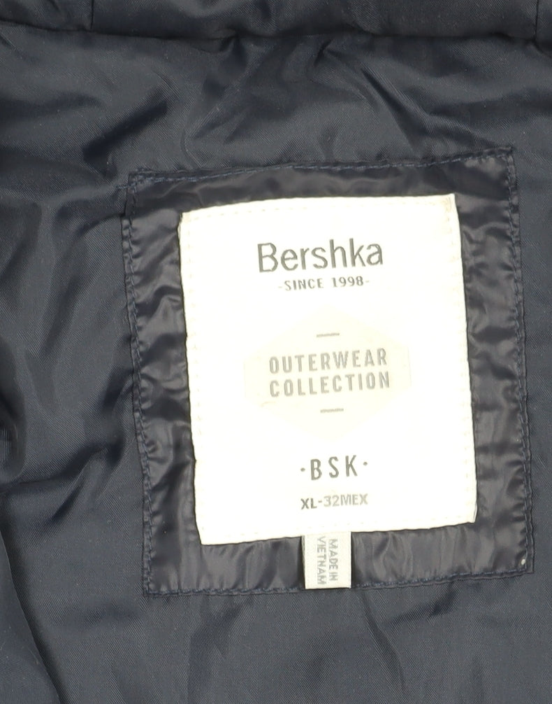 Womens UK Size XL Bershka Blue Puffer Jacket