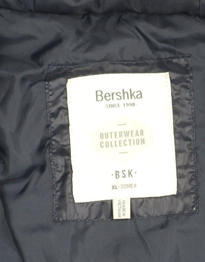 Womens UK Size XL Bershka Blue Puffer Jacket