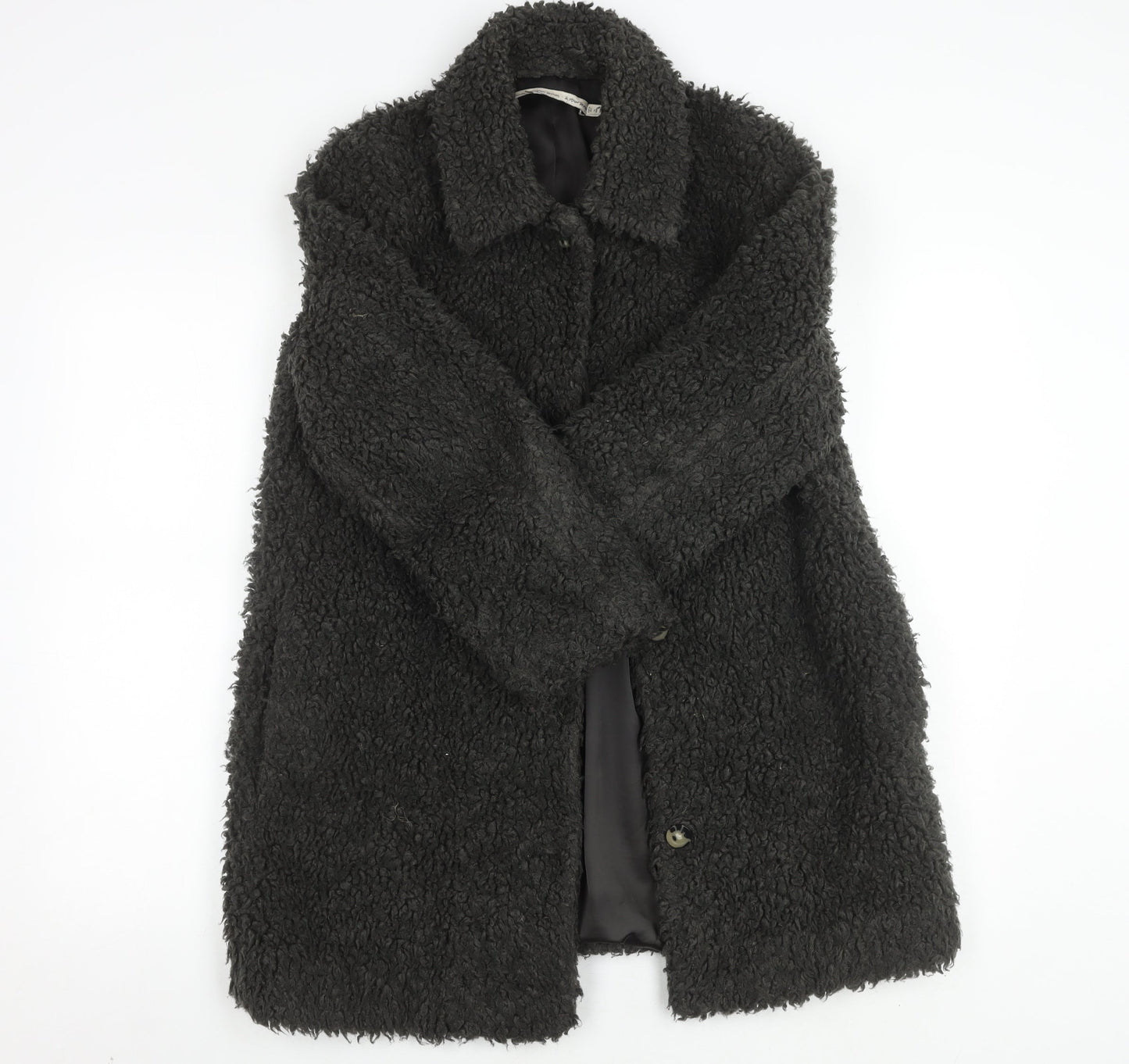 & Other Stories Women's Black Long Coat Size 6