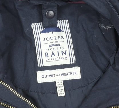 Womens UK Size 10 Joules Blue Parka Coat