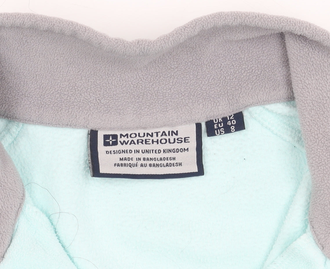Womens UK Size 12 Mountain Warehouse Blue Full Zip Sweatshirt