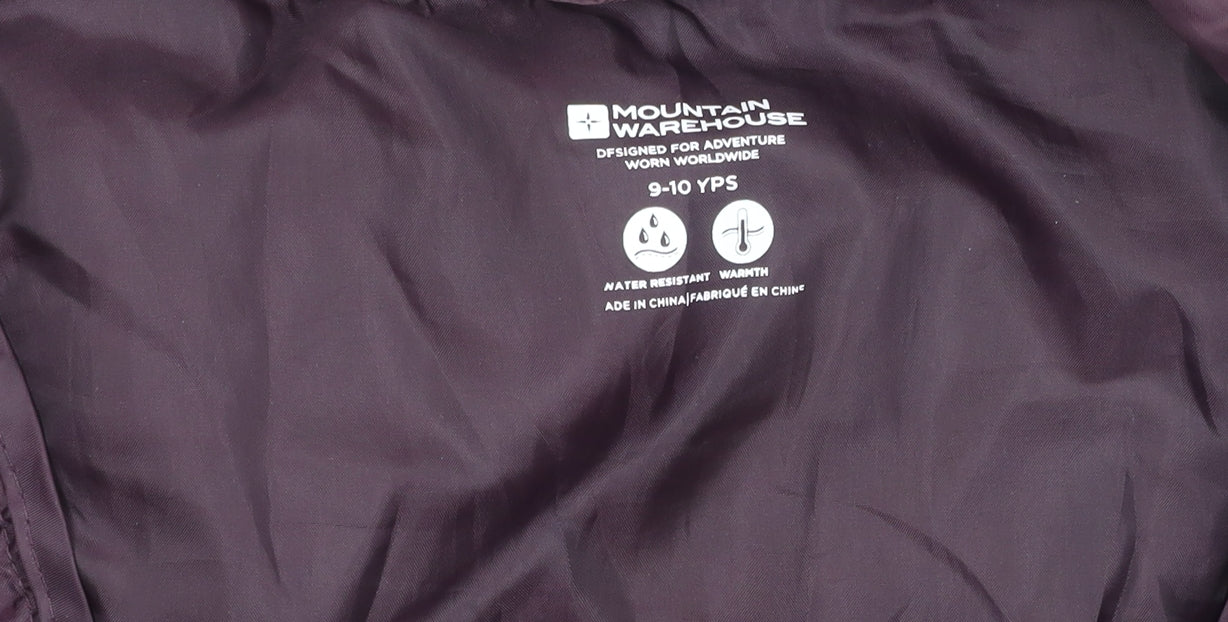 Mountain Warehouse Girls Purple Puffer Jacket 9-10 Years