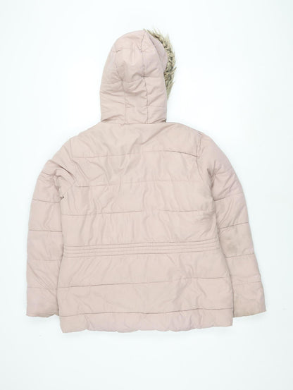 Womens UK Size 12 Dorothy Perkins Pink Puffer Jacket