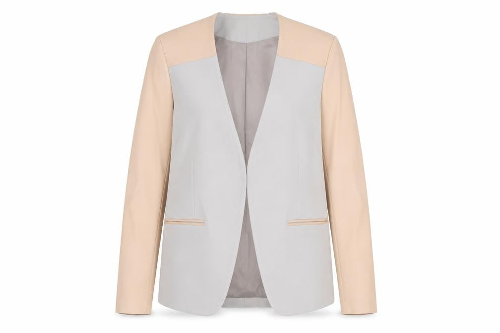 Isabella Oliver Beige Women's Blazer, Size 2, Colourblock