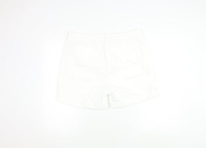 Marks and Spencer Women's White Cotton Shorts Size 16