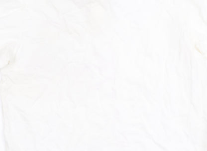 Just Cavalli Men's White Polo Shirt L Size Short Sleeve